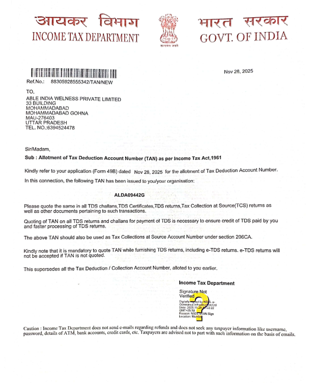  Able India Welness Private Limited